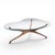 Kagan-Dreyfuss, Inc. Vladimir Kagan for Dreyfuss Mid Century Walnut Tri-Symmetric Coffee Table For Sale - Image 4 of 8