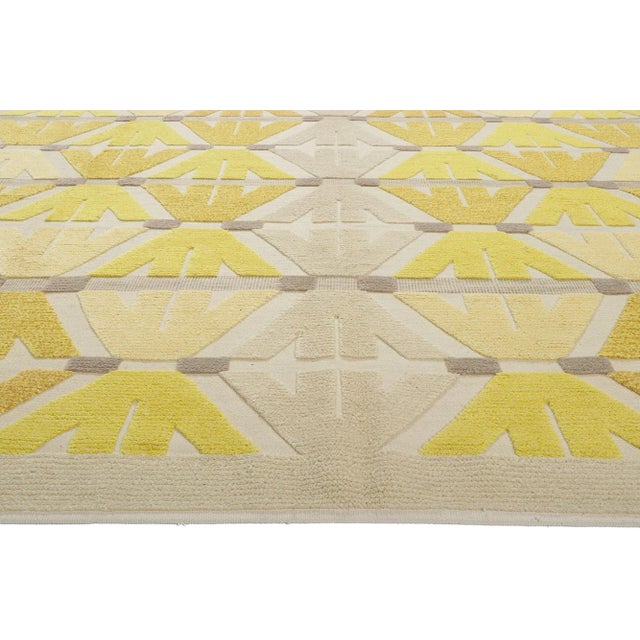 Geometric High-Low Area Rug - 10'04 X 14'06 For Sale - Image 4 of 13