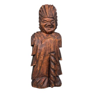 Taisho God of Protection Inami Woodcarving, Japan., 1920s For Sale