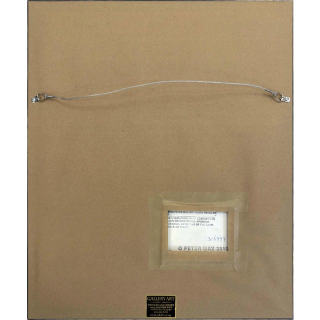 Pop Art Peter Max, Umbrella Man (Framed Unique Mixed Media on Paper) For Sale - Image 3 of 3