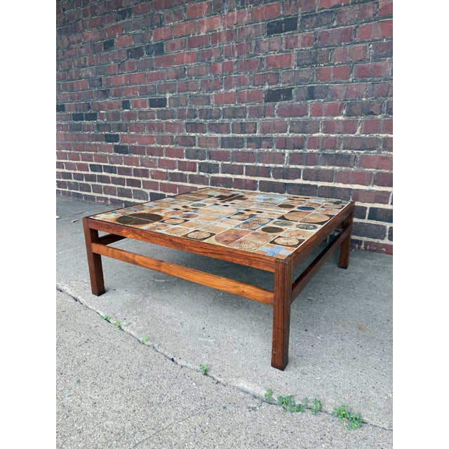 Tue Poulson Square Tile Top Coffee Table For Sale - Image 12 of 12