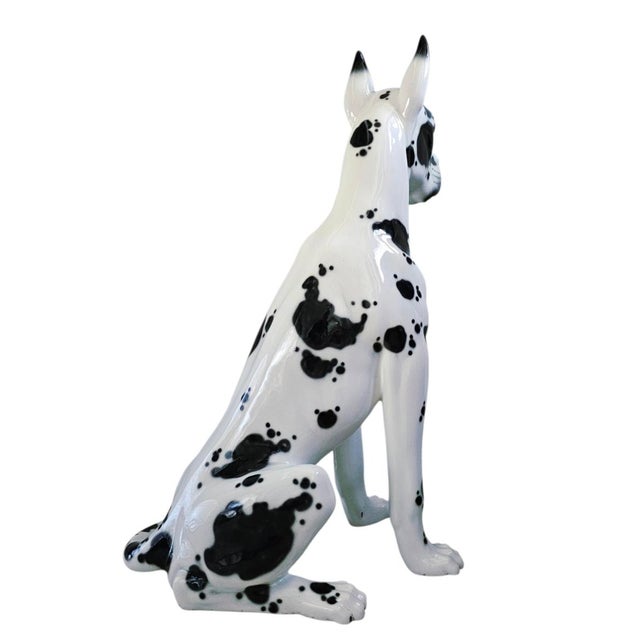 Ceramic 1980s Life Size Great Dane Porcelain Dog Sculpture by Lladro Hispania of Spain For Sale - Image 7 of 18