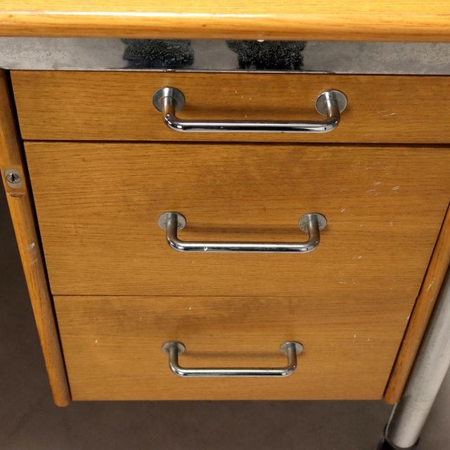 Brown Vintage Desk in Wood by Tord Bjorklund for Ikea, 1980s For Sale - Image 8 of 11