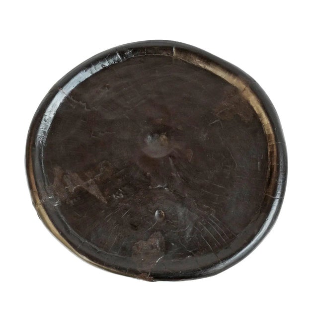 Modern Vintage Tribal African Bamileke Carved Stool / Side Table For Sale - Image 3 of 4