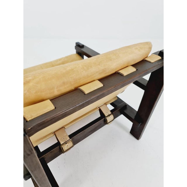 Mid-Century Modern Lounge Chair in Leather and Wood from Straub, Germany, 1960s For Sale - Image 9 of 18