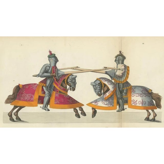 Ornate Armor and Horses in Action, 1842, Paper For Sale - Image 6 of 7