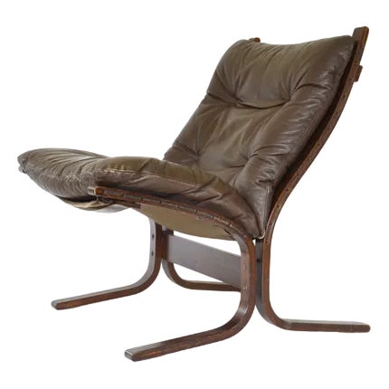 Vintage Peanut Brown Siesta Chair by Ingmar Relling for Westnofa, 1960s For Sale