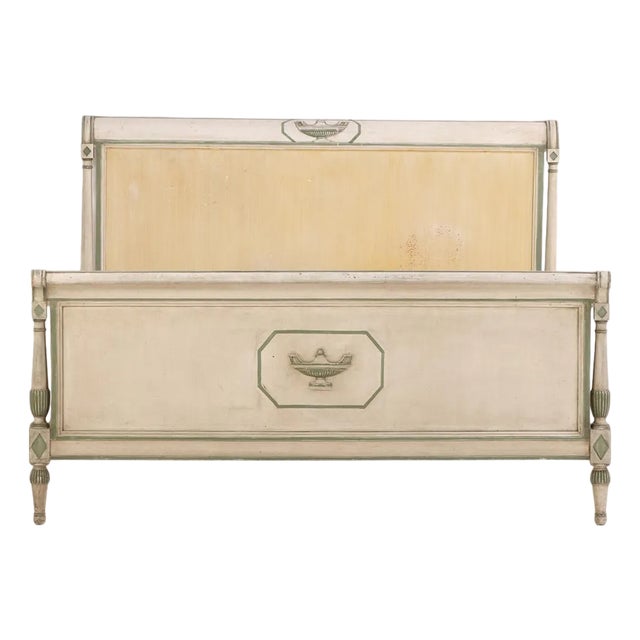 A French Directoire Style Painted and Carved Bed, c.1920. For Sale