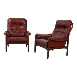 Hoffman Armchairs by Gunnar Kentemöller for Göte Möbler, Sweden, 1970s For Sale