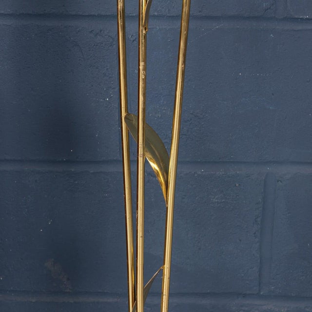 Vintage Italian Brass and Glass Floor Lamp, 1980 For Sale - Image 16 of 18