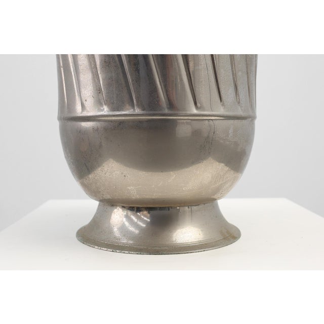1920s Art Deco Metal Ice Bucket with Ring Handles, France, 1920s For Sale - Image 5 of 10