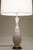 An impressive and dramatic ombre-like lava glaze "Bottle" form Mid Century Modern Ceramic Pottery table lamps designed by...