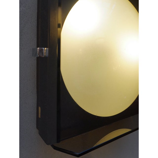 Glass and Metal Wall Lamp from Veca, 1960 For Sale - Image 4 of 9