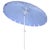 Metal Panza 9 Ft Crank Umbrella, Baby Blue/White Pole For Sale - Image 7 of 9