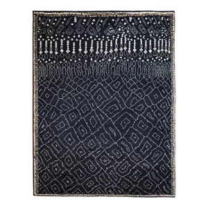 2020s Hand Knotted Moroccan Wool Rug. 09'00" X 12'00"