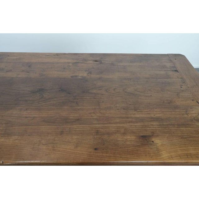 French Farmhouse Dining Table with Two Drawers For Sale - Image 9 of 18