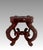 Vintage Solid Brown Rosewood Chinese Display Stand / Pedestal 5" For Sale In Tampa - Image 6 of 7