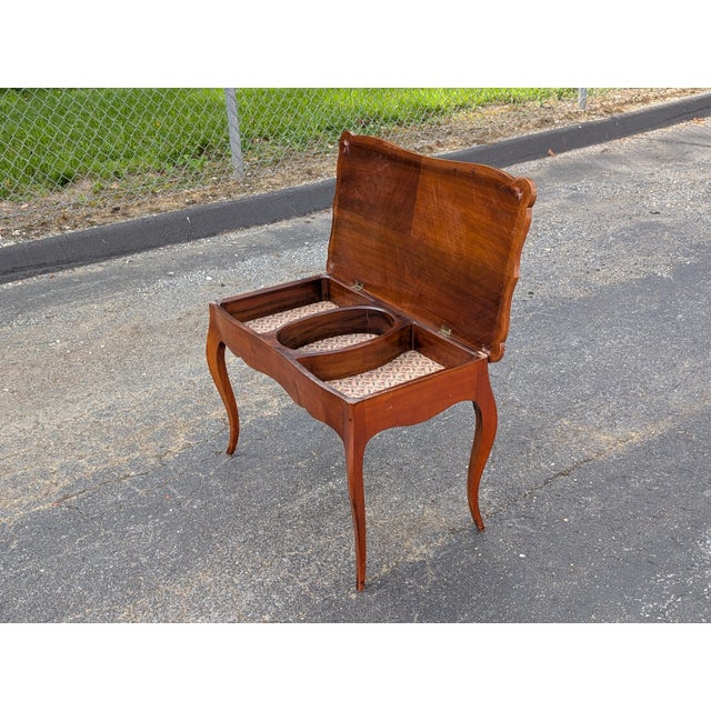 Vintage Solid Mahogany Cabriole Leg Piano Bench With Partitioned Storage For Sale - Image 11 of 11