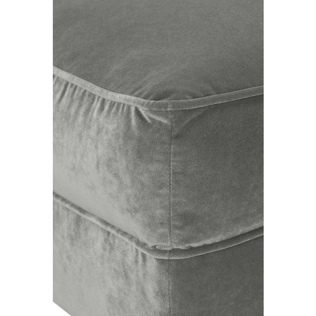 Alcott Ottoman, Seal Velvet For Sale - Image 4 of 8