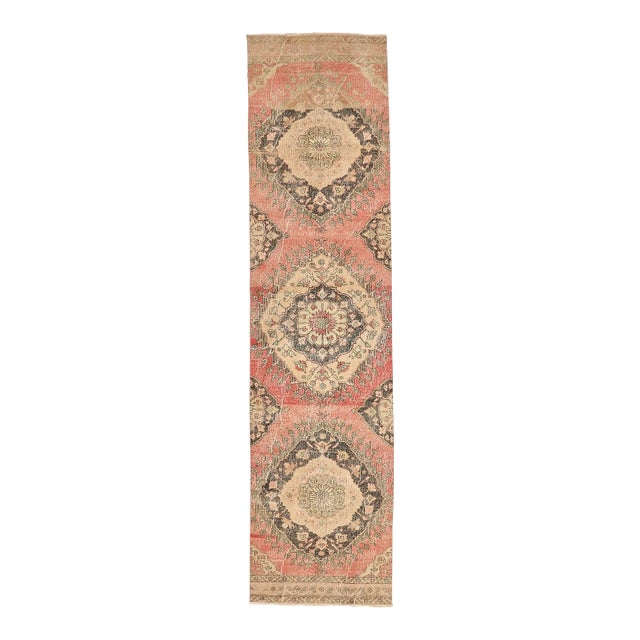Mid 20th Century Vintage Decorative Turkish Runner Rug For Sale