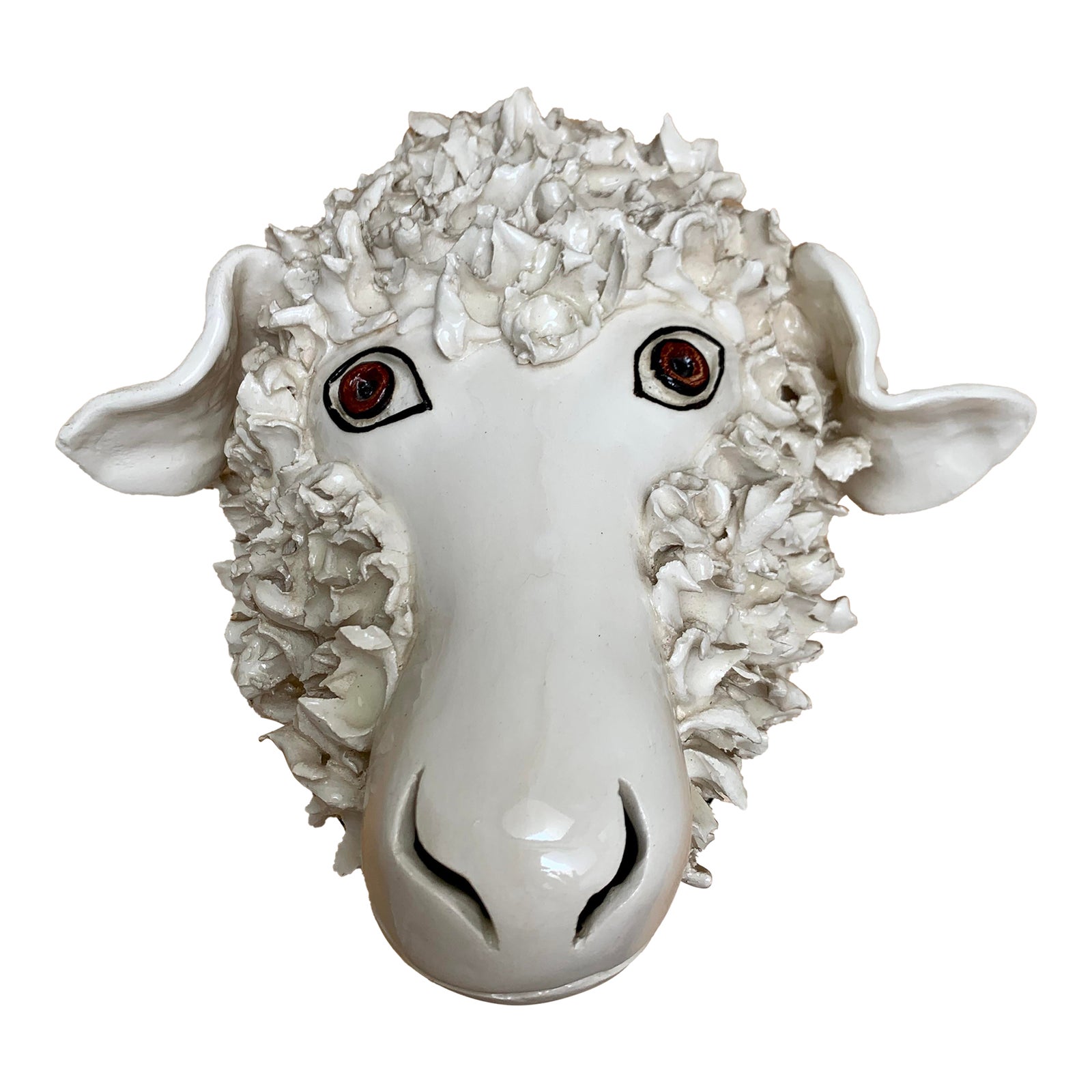 Vintage Sculptural Sheep Head Wall Decor Chairish
