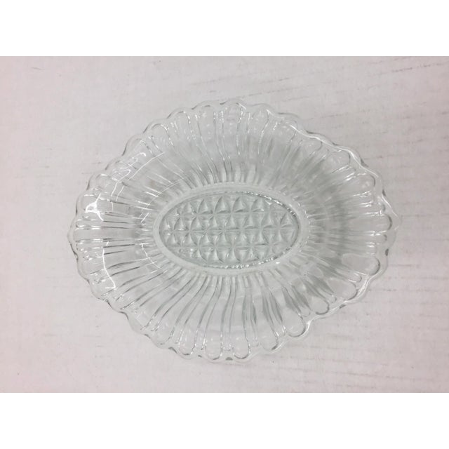 Transparent Vintage Cut Glass Dish For Sale - Image 8 of 10
