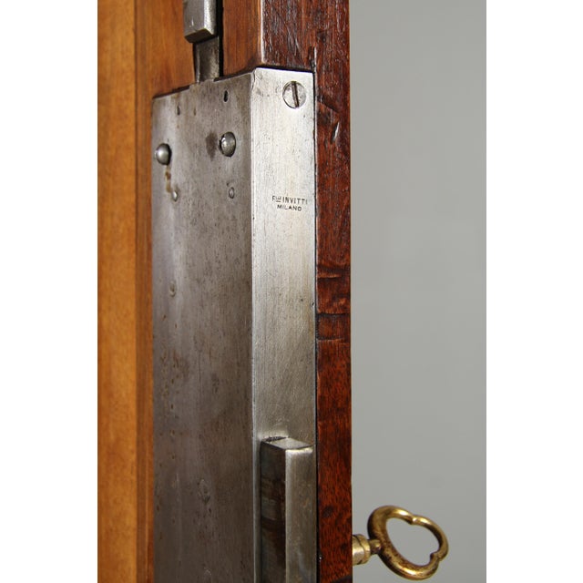 Safe Cabinet in Walnut, Iron and Steel, Milano, 1876 For Sale - Image 15 of 18