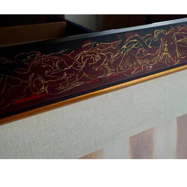 Post Impressionist Urbain Huchet, Large Post Impressionist Fauvist Art French Oil Painting Dancer Urbain Huchet, c.1998 For Sale - Image 3 of 15