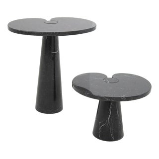 Black Marble Eros Coffee Tables by Angelo Mangiarotti for Skipper, 1980s, Set of 2 For Sale
