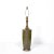 Mid-Century Green & Umber Ceramic Lava Glaze Table Lamp W/ Antiqued Fittings For Sale In New York - Image 6 of 12