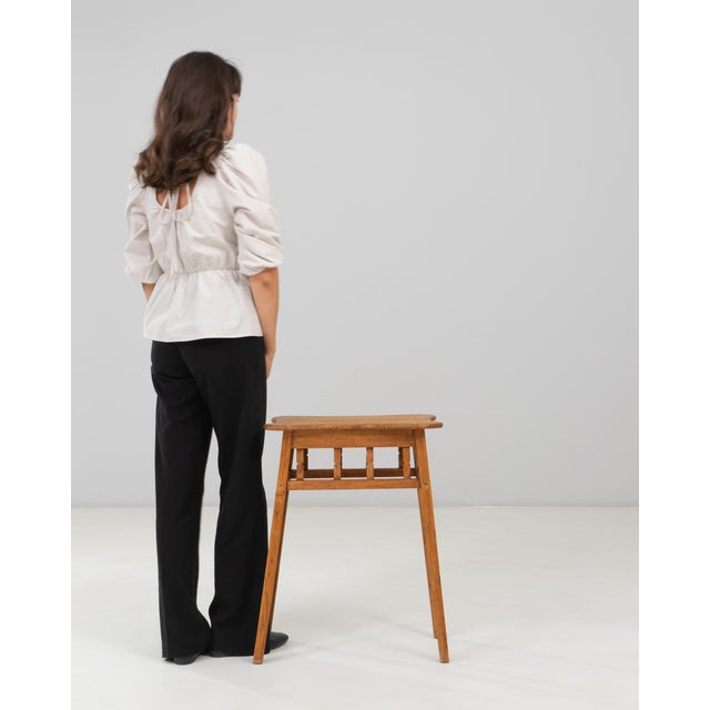 1940s French Mid-Century Modern Wooden Side Table For Sale - Image 17 of 18