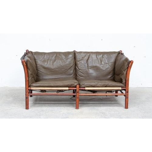 Brown Ilona Sofa by Arne Norell for Norell Möbel, 1970s For Sale - Image 8 of 11
