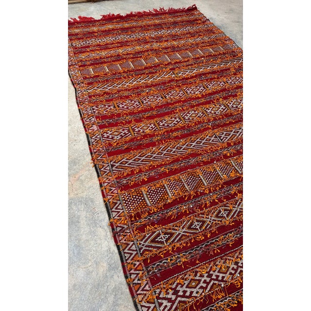 1980s Moroccan Kilim Zemmour Rug - 9.5 X 5.35 Ft For Sale In Cleveland - Image 6 of 11