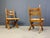 Vintage Oak and Wicker Brutalist Chairs, 1960s, Set of 6 For Sale - Image 6 of 12
