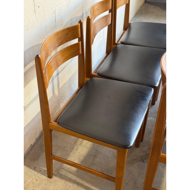 Teak Dining Chairs Set of 6 Danish Mid-Century Modern Vintage For Sale - Image 10 of 12