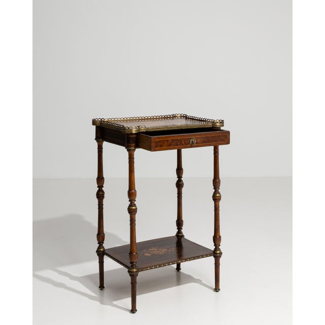 Napoleon III Two-Tier Side Table, Second Empire Style, France, 19th Century For Sale - Image 12 of 15
