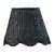 14" Scalloped Lamp Shade in Black Seagrass For Sale