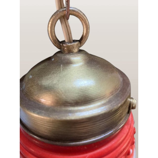 Glass Antique Art Deco Bisque Glass Lantern, 1920s For Sale - Image 7 of 12