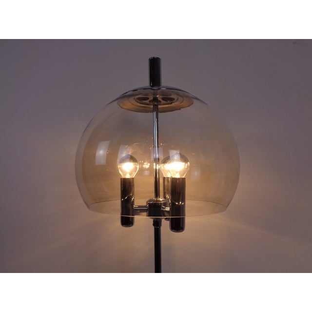 Glass and Chrome-Plated Ball Table Lamp, Italy, 1960s For Sale - Image 13 of 16