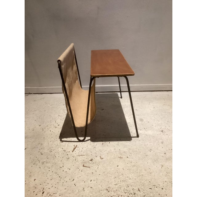 Vintage Dutch Newspaper Rack Side Table, 1950, in Very Good conditions. Designed 1950 to 1959 This piece is attributed to...