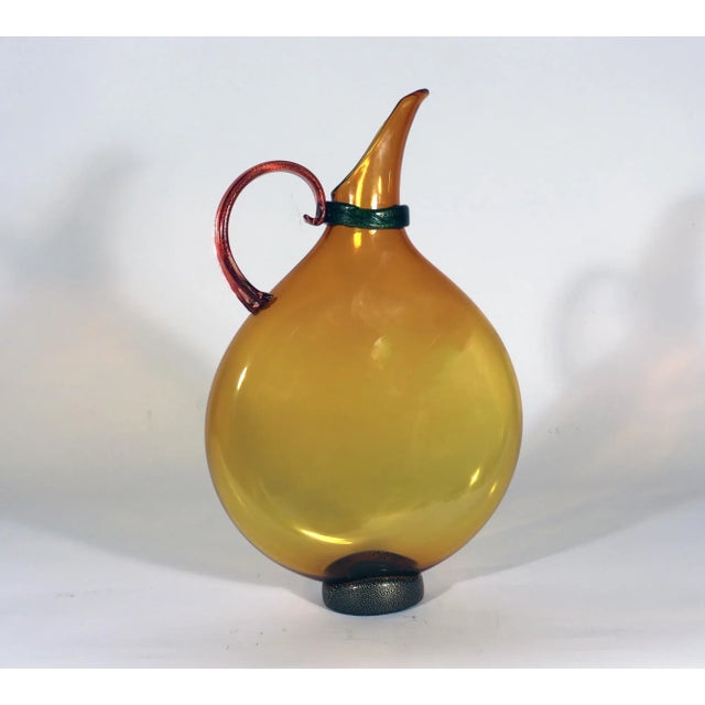 Michael Schunke Nine Iron Studios Hand-Blown Flat Art Glass Pitchers - Set of 3 For Sale In Philadelphia - Image 6 of 11