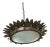 1940’s Silver Leaf Sunburst Light Fixture For Sale