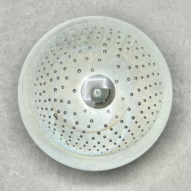 Glass Vintage Iridescent Controlled Bubble Art Glass Paperweight For Sale - Image 7 of 9