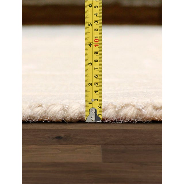 2020s Edgy Hand-Tufted Ivory Area Rug- 8' 9'' X 11' 9'' For Sale - Image 5 of 6