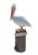 Monumental Aluminum, rust-free, Large Nautical Pelican on piling coastal statue. Intricate details all around; it weighs...