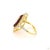 1.02 Carat Marquise Cut Diamond Ruby Gold Ring, Size 6.5 For Sale - Image 4 of 9