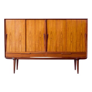 Omann Jun. Model #13 Danish Rosewood Highboard Designed by Gunni Omann For Sale