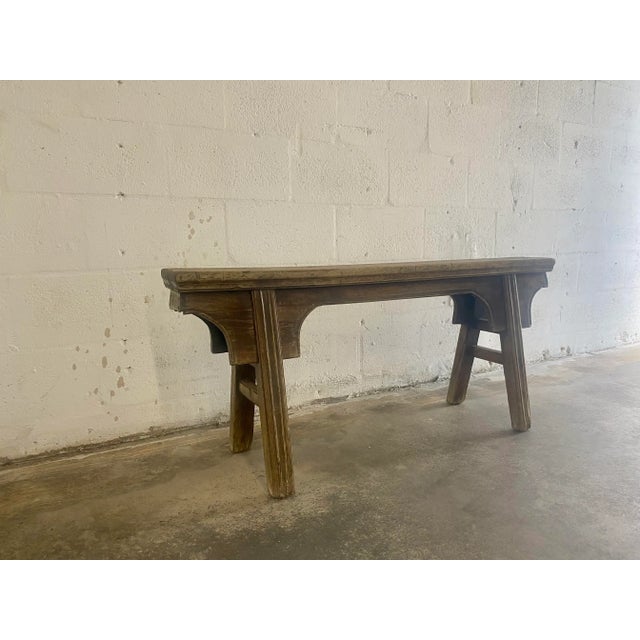 Chinese Early 20th Century Antique Chinese Countryside Bench For Sale - Image 3 of 12