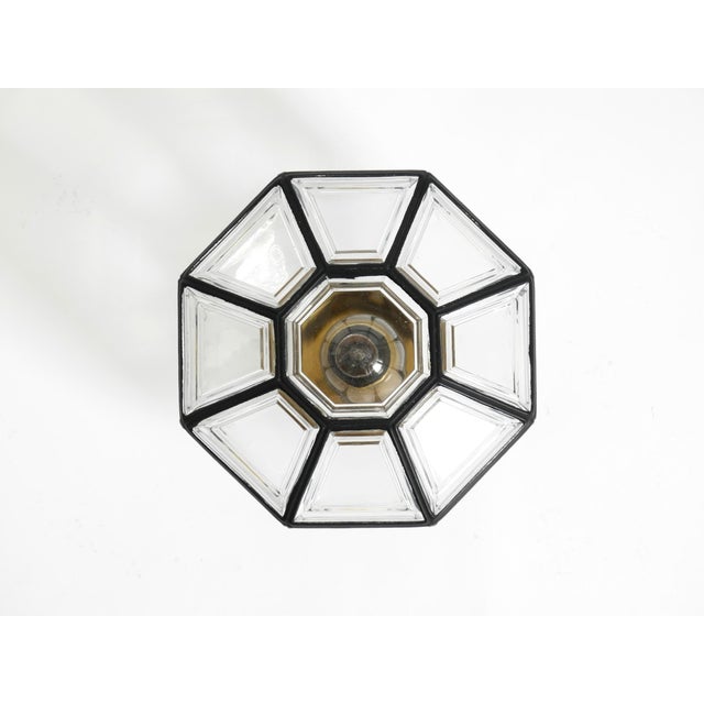 Black Model 2756 Octagon Ceiling Lamp in Glass from Limburg, 1970s For Sale - Image 8 of 18