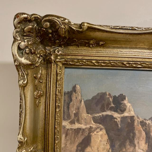 Realism Early 20th Century Willy Weinbarth Dolomites German Late Romantic Realism Heimat Oil Painting For Sale - Image 3 of 15